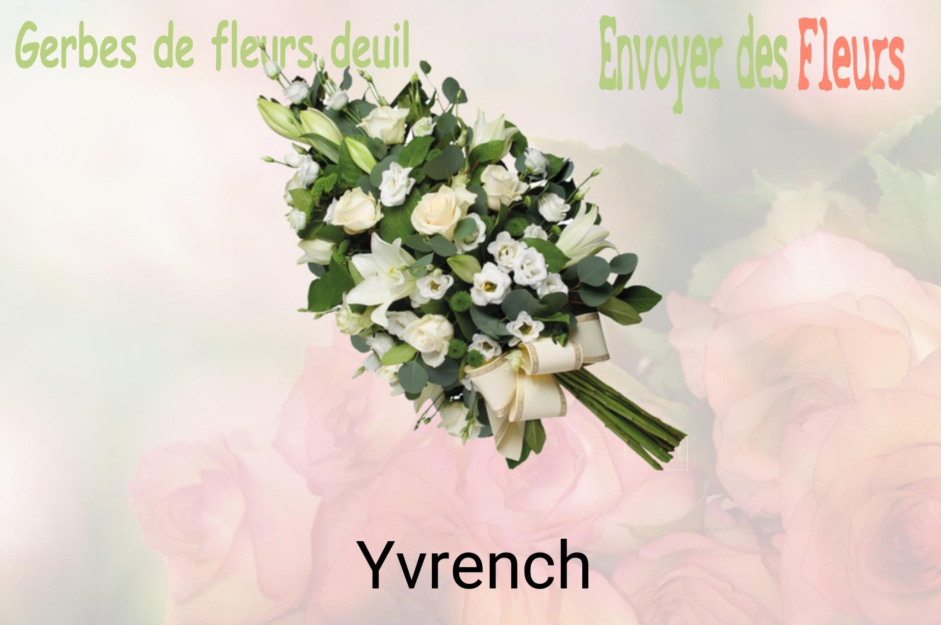 Gerbe de fleurs de deuil livrée à Yvrench